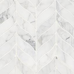 MSI Calacatta Cressa Leaf Pattern Honed Marble Mosaic